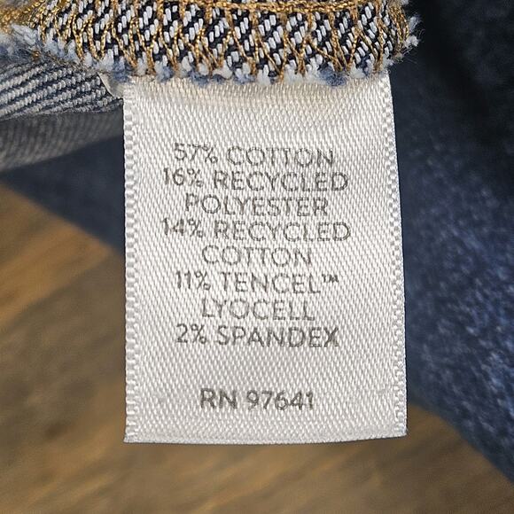 J. Jill Denim Jeans Pants Womens 6R Blue High Rise Straight Leg Raw Hem Casual - Picture 5 of 9